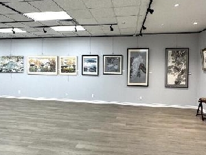 雁鸣美术馆隆重开业。本地及中国原创作品展卖及展览。继续框画裱画，良好声誉有口皆碑