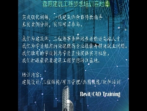建筑绘图Revit/CAD + BCIN (证书)考前培训 +北美建筑名校申请