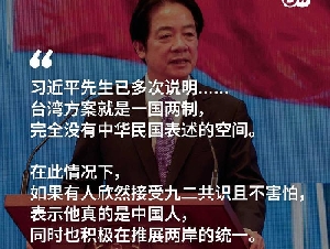 赖清德：美中台三边关系维持“四个不变”